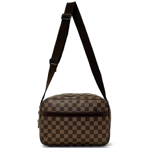 f18021 2 Louis Vuitton Reporter PM Messenger Bag Damier Canvas Brown