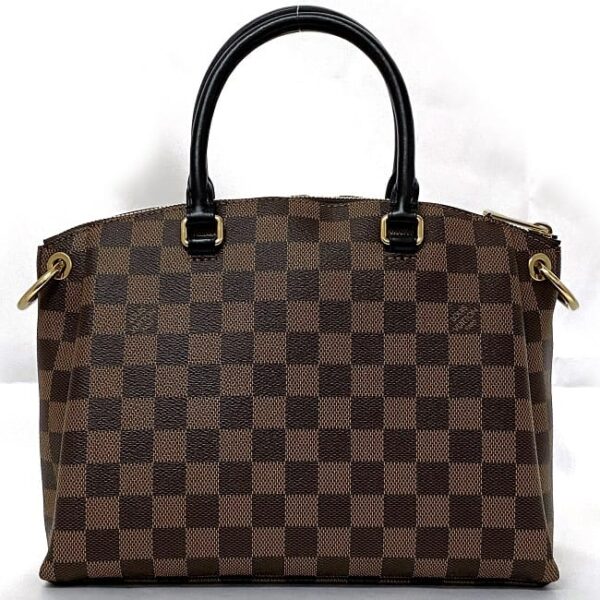 f18033 4 Louis Vuitton Odeon 2way Bag Damier Canvas Brown Black