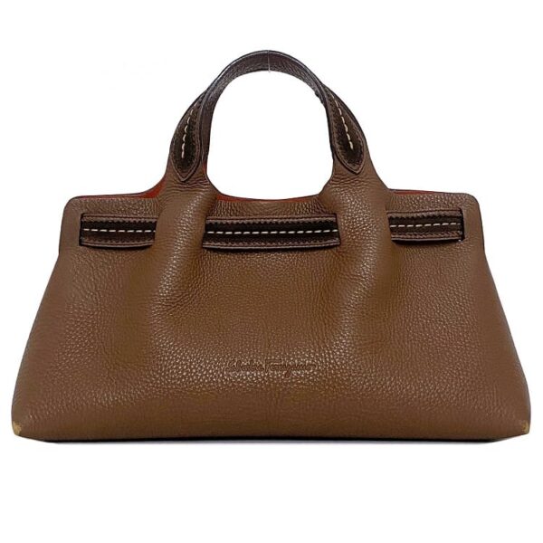 f18185 1 Salvatore Ferragamo Handbag Leather Brown