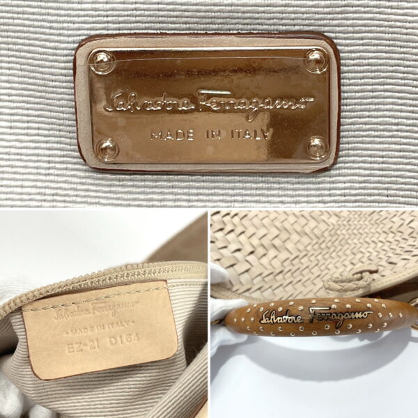 f2118729 10 Salvatore Ferragamo Gancini Handbag Leather Wood Beige