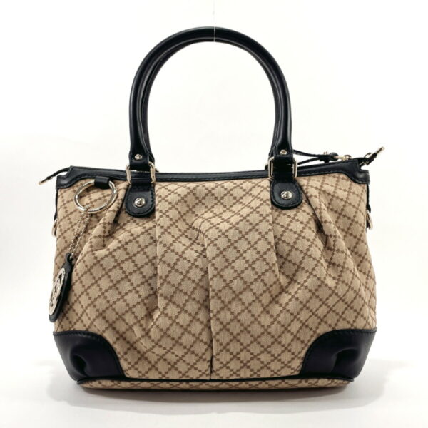 f2118835 1 Gucci Diamante Sookie Handbag Leather Brown