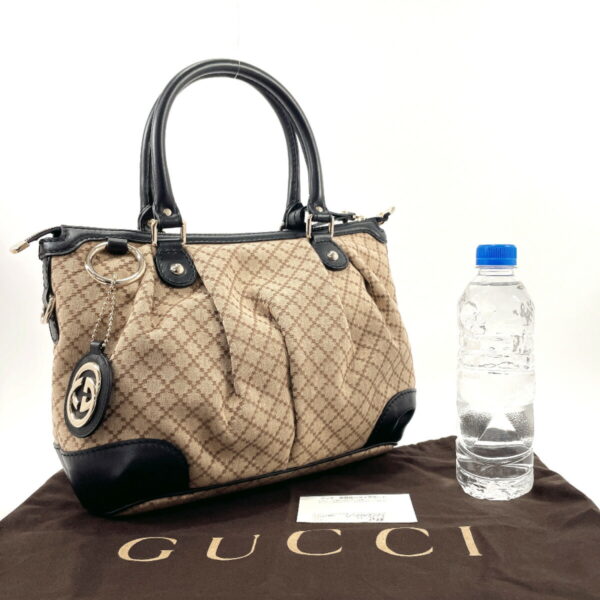 f2118835 2 Gucci Diamante Sookie Handbag Leather Brown