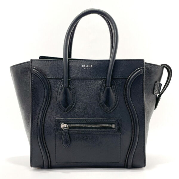 f3019449 1 Celine Luggage Micro Handbag Leather Black