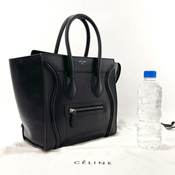 f3019449 2 Celine Luggage Micro Handbag Leather Black