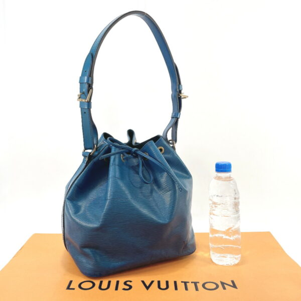 f3019456 2 Louis Vuitton Petit Noe Shoulder Bag Epi Leather Blue