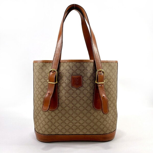 f3029865 1 Celine Macadam Tote Bag Leather Brown