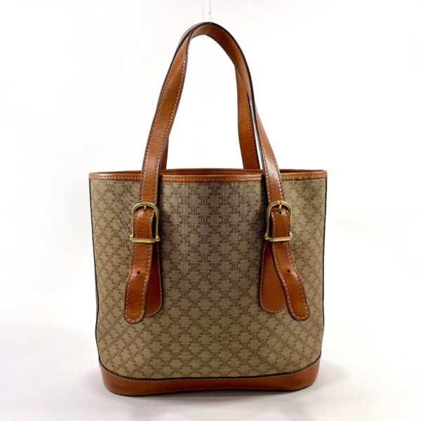 f3029865 3 Celine Macadam Tote Bag Leather Brown