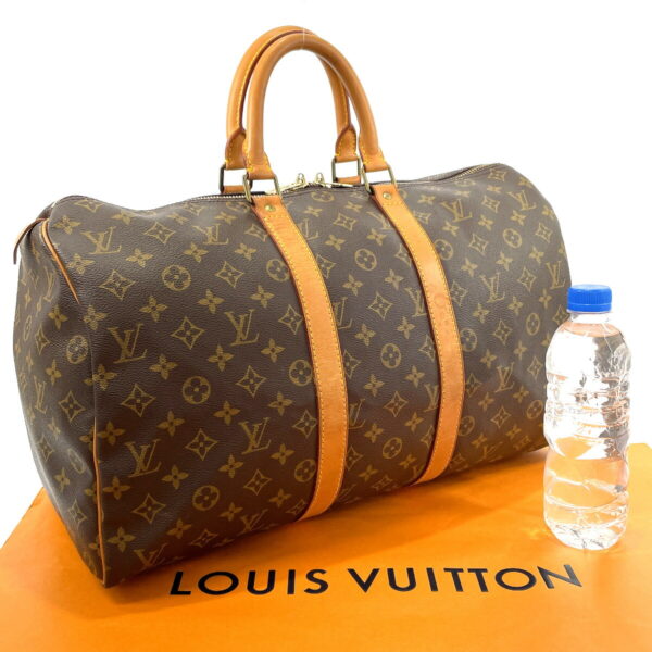 f3040020 2 Louis Vuitton Keepall 45 Bag Monogram Canvas Brown