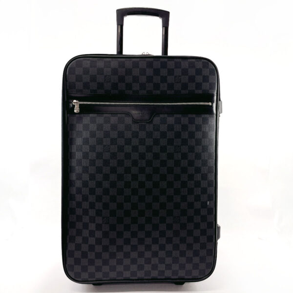 f3071575 1 Louis Vuitton Pegas 55 Suitcase Damier Graphite Black