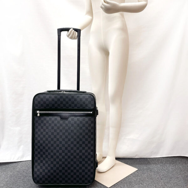 f3071575 12 Louis Vuitton Pegas 55 Suitcase Damier Graphite Black