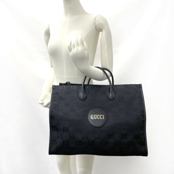 f3092153 10 Gucci Off the Grit Tote Bag Nylon Leather GG Nylon Black