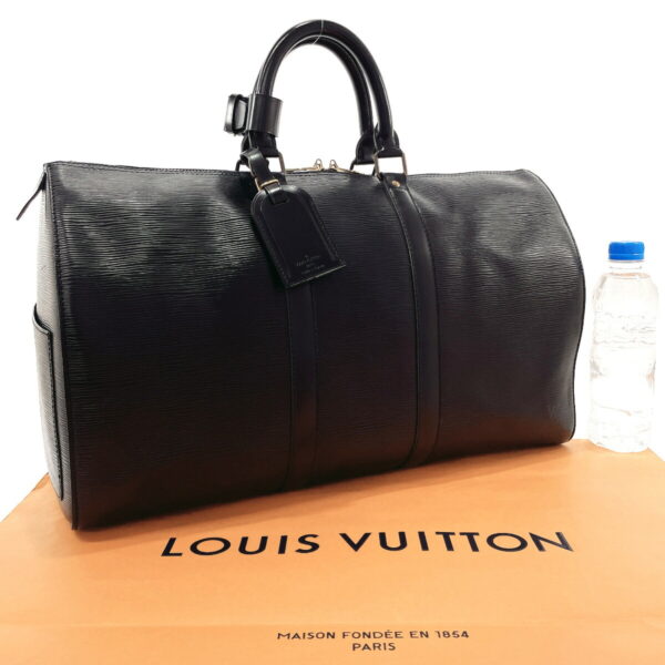 f3092215 2 Louis Vuitton Keepall 45 Bag Epi Leather Black