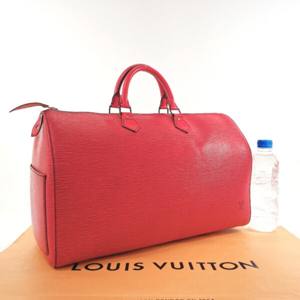 f3112967 2 Louis Vuitton Speedy 40 Handbag Epi Leather Red