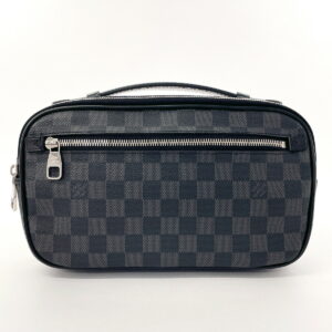 f3113032 1 Louis Vuitton Eclipse Pochette Voyage MM Clutch Bag Black Gray