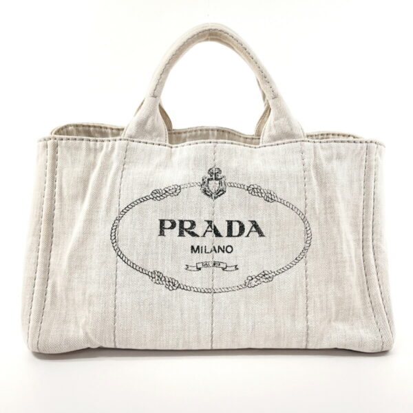 f3113041 1 Prada Canapa M Tote Bag Denim Gray