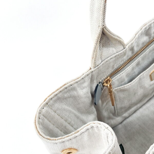 f3113041 13 Prada Canapa M Tote Bag Denim Gray