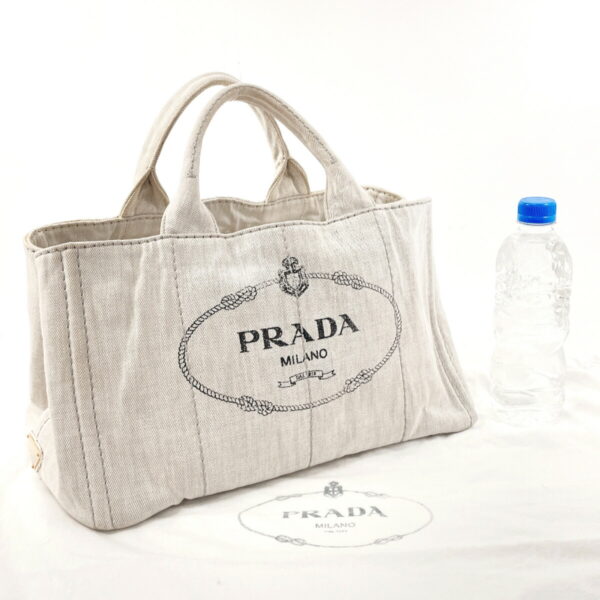 f3113041 2 Prada Canapa M Tote Bag Denim Gray