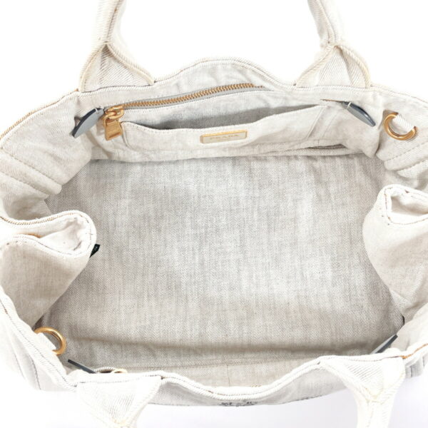 f3113041 8 Prada Canapa M Tote Bag Denim Gray