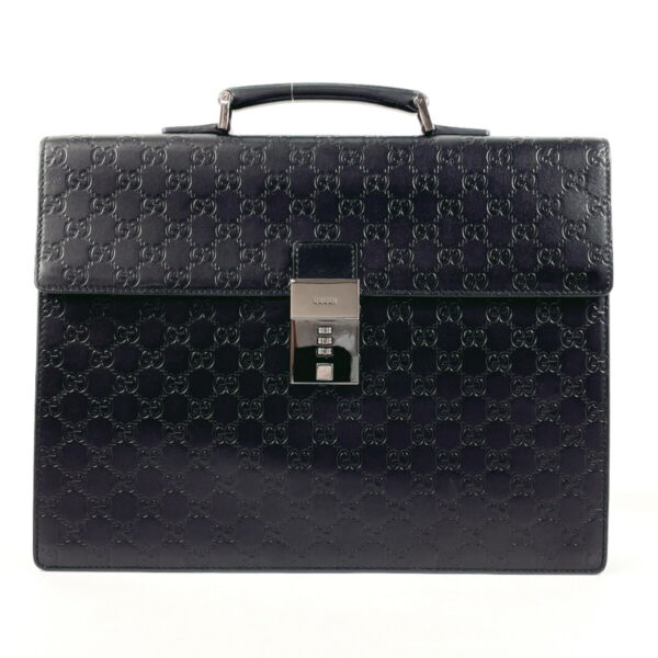 f3113057 1 Gucci Business Bag Shima Leather Black