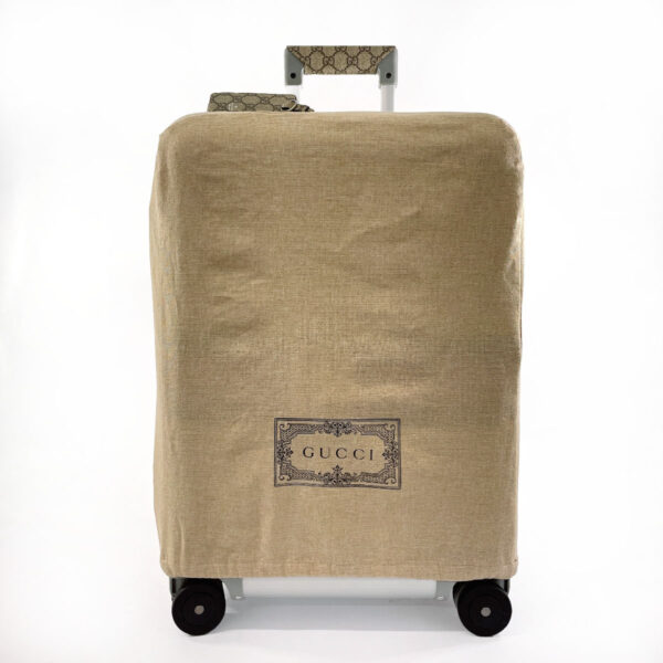 f3123334 10 Gucci Porter Cabin Trolley FPM Milano Collaboration Suitcase Aluminum GG Supreme Silver