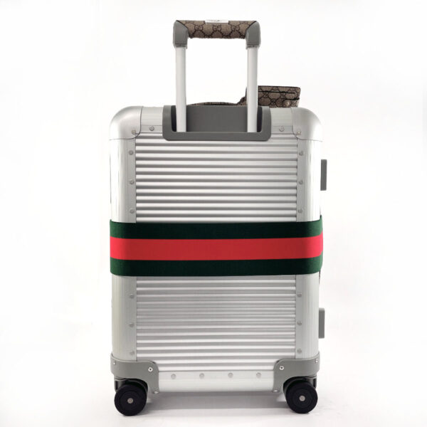 f3123334 3 Gucci Porter Cabin Trolley FPM Milano Collaboration Suitcase Aluminum GG Supreme Silver