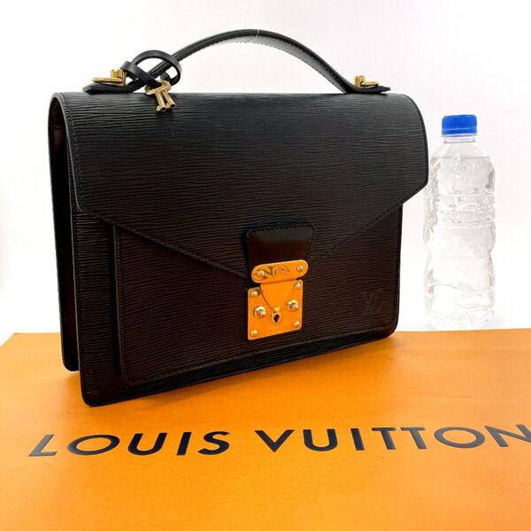 f4013900 2 Louis Vuitton Monceau Handbag Epi Leather Black