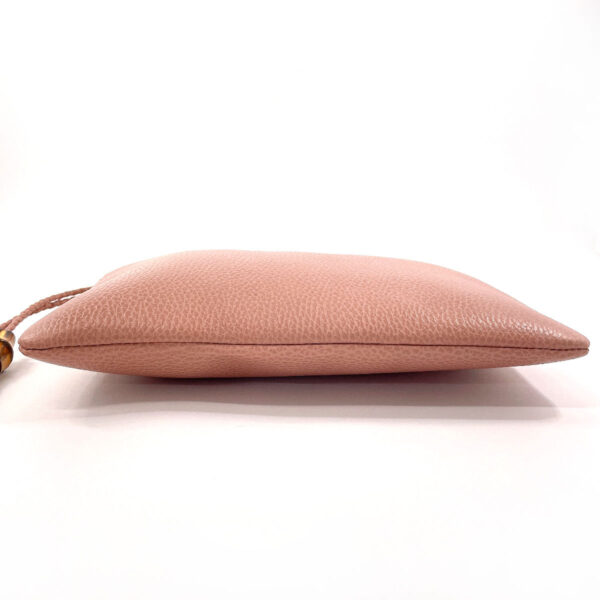 f4013916 4 Gucci Bamboo Tassel Clutch Bag Leather Pink