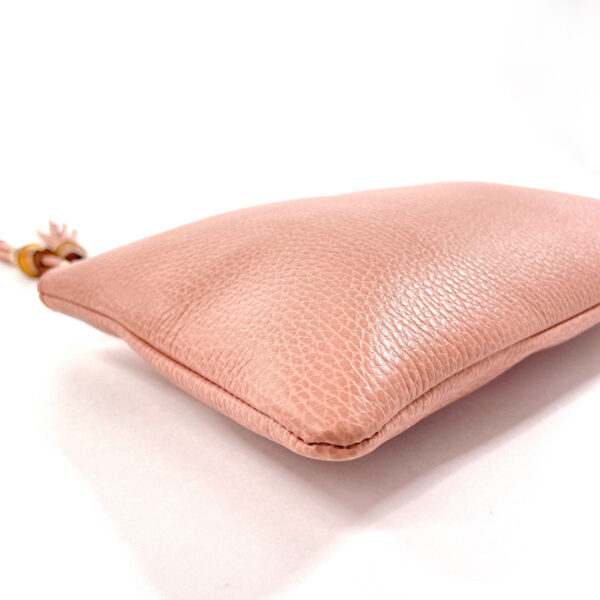 f4013916 5 Gucci Bamboo Tassel Clutch Bag Leather Pink