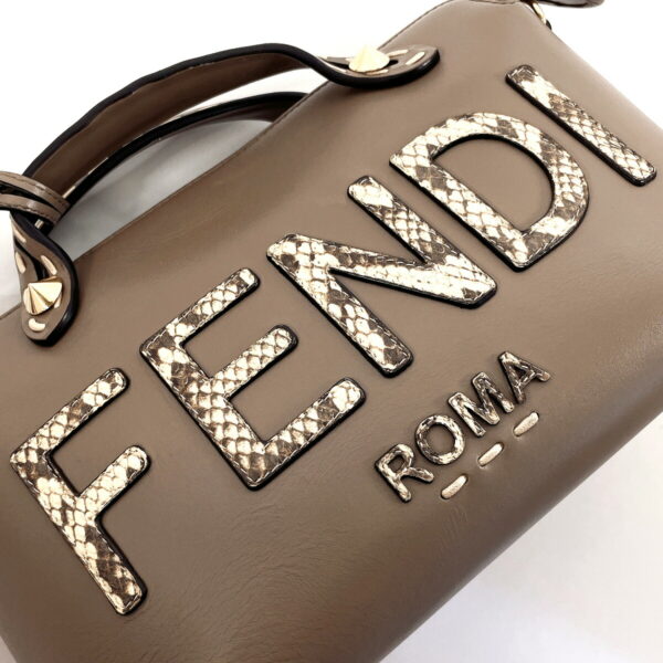 f4034356 11 Fendi By the Way Medium 2Way Handbag Leather Python Brown