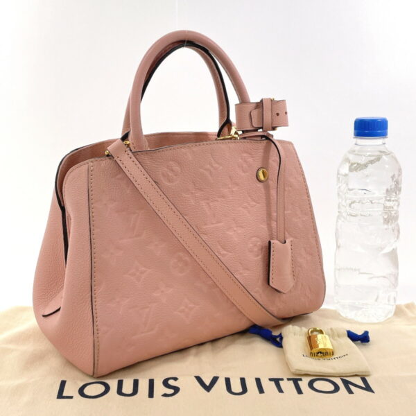 f4044554 2 Louis Vuitton Montaigne BB 2Way Empreinte Pink