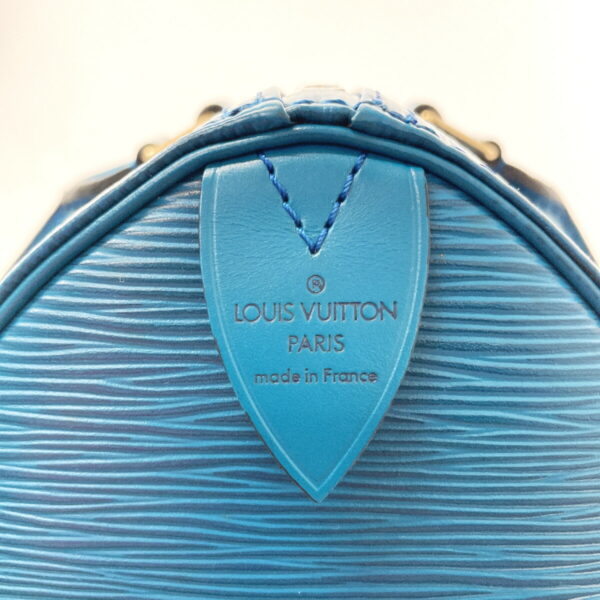 f4054753 11 Louis Vuitton Speedy 25 Handbag Epi Leather Blue