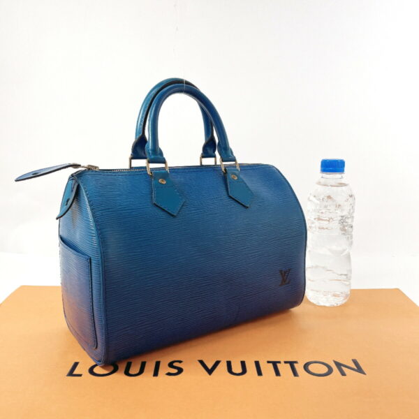 f4054753 2 Louis Vuitton Speedy 25 Handbag Epi Leather Blue