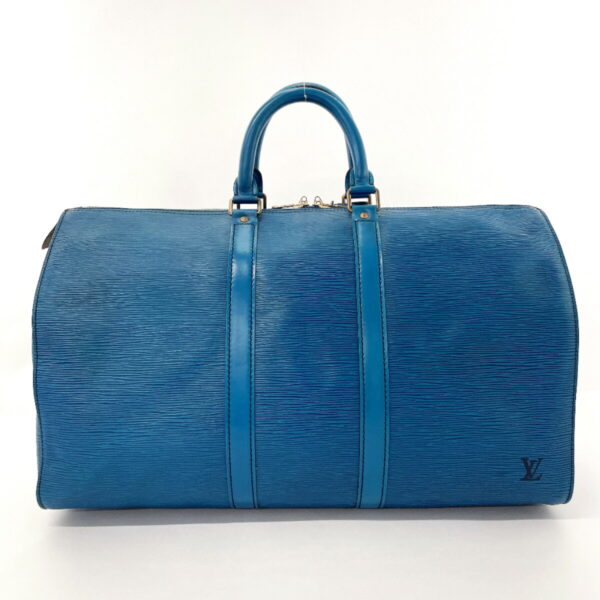 f4054773 3 Louis Vuitton Keepall 45 Bag Epi Leather Blue