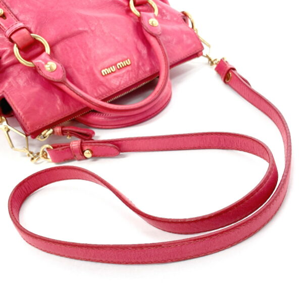 f4075227 7 Miu Miu 2Way Handbag Leather Pink