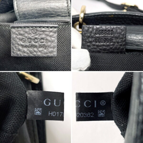 f4075240 10 Gucci Bamboo Mini Shopper 2Way Handbag Leather Black