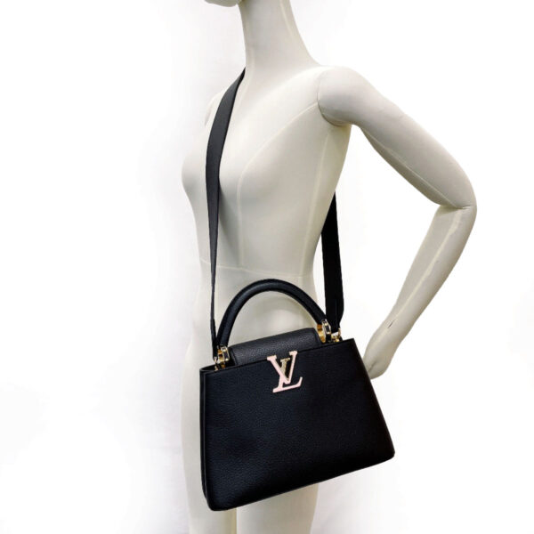 f4095698 14 Louis Vuitton Capucines BB Handbag Taurillon Black