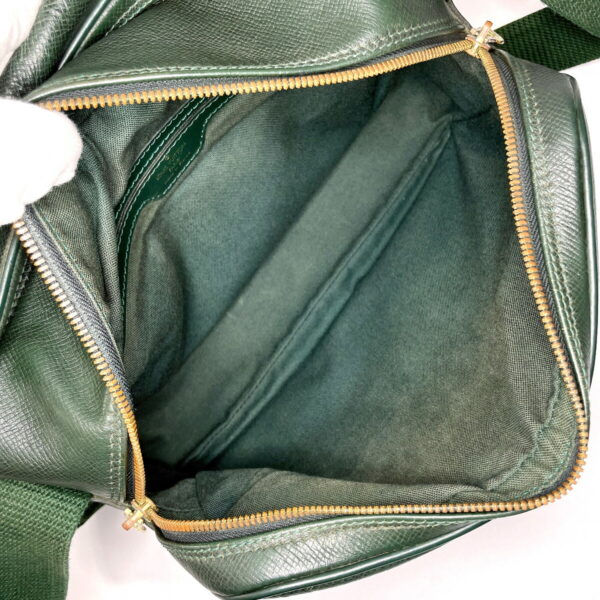 f4095802 8 Louis Vuitton Reporter PM Shoulder Bag Taiga Green