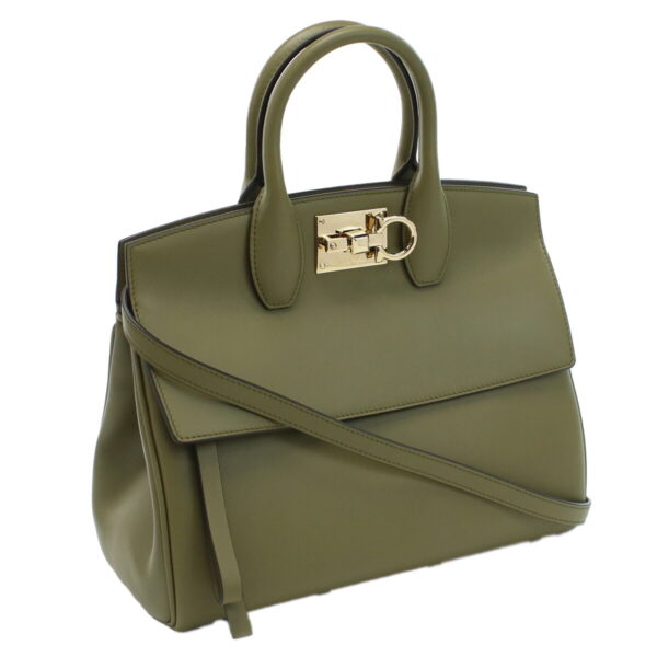 fer21 h159031 1 Ferragamo Handbag Khaki Green