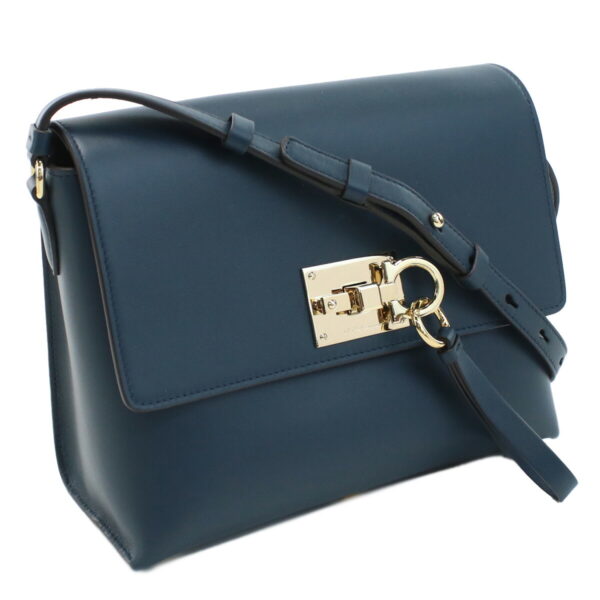 fer21 h886021 1 Ferragamo Crossbody Shoulder Bag Mezcal Teal Navy