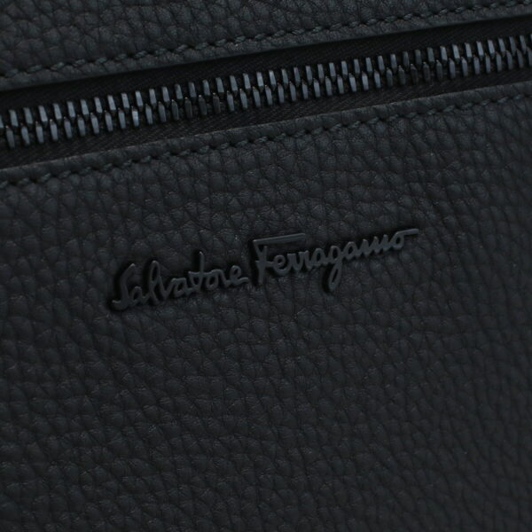 fer24 0131011 2 Ferragamo Crossbody Shoulder Bag Leather Black