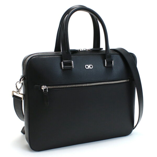 fer24 0986011 1 Ferragamo Briefcase Leather Nero Black