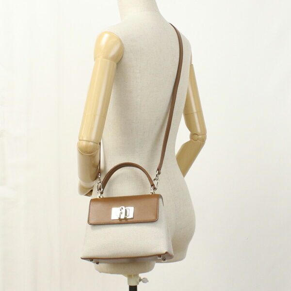 furwb00109061 b Furla 1927 Handbag 2way Shoulder White Brown