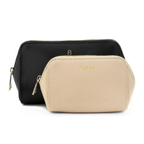 gfuzwe004534421 1 Furla Camellia Pouch Black Beige