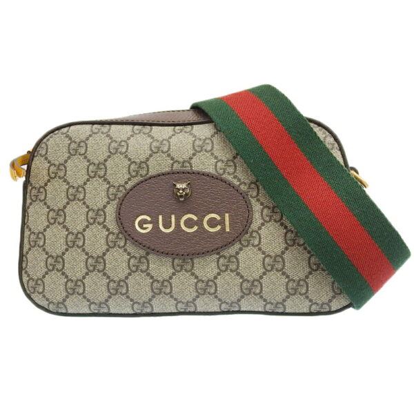 gu0600 1 Gucci Neo GG Supreme Messenger Bag Beige Ebony