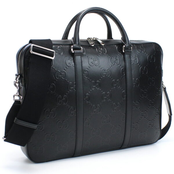 guc658573011 1 Gucci Briefcase Business Bag Black