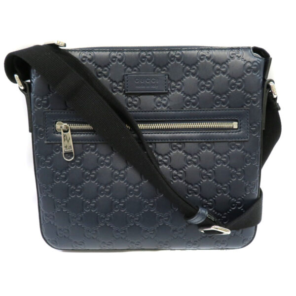 h2001001 1 Gucci Messenger Bag Guccisima Navy