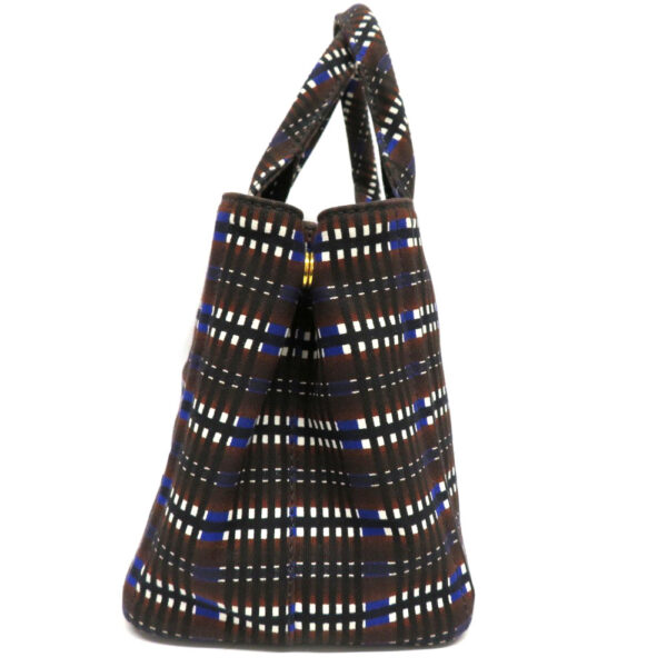 h2006836 3 Prada Kanapa Tote 2WAY Checkered Pattern Canvas