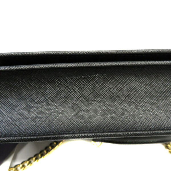 h2007077 10 Prada Chain Shoulder Bag Saffiano Leather Black Mini