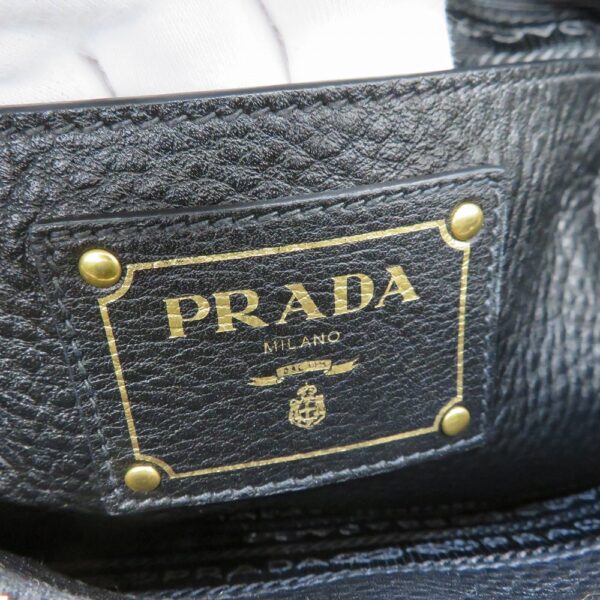 h2100227 14 Prada 2WAY Bag Leather Black