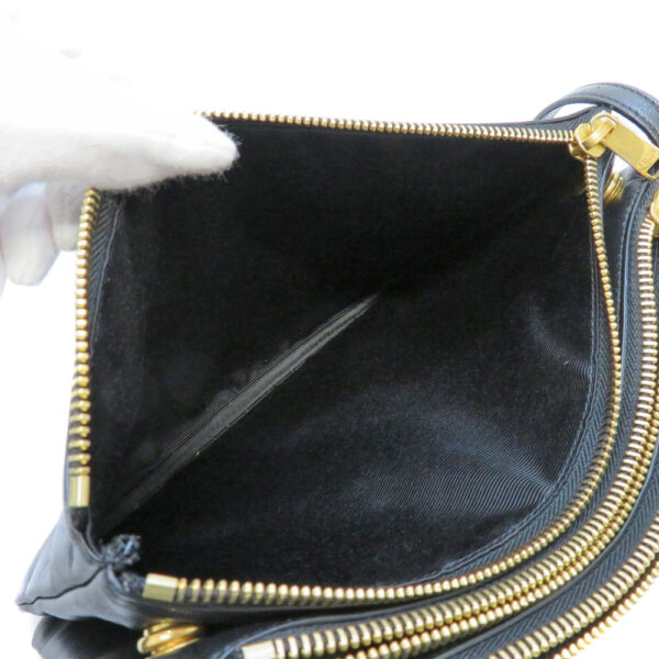 h2102168 9 Celine Trio Pouch Lambskin Shoulder Bag Black